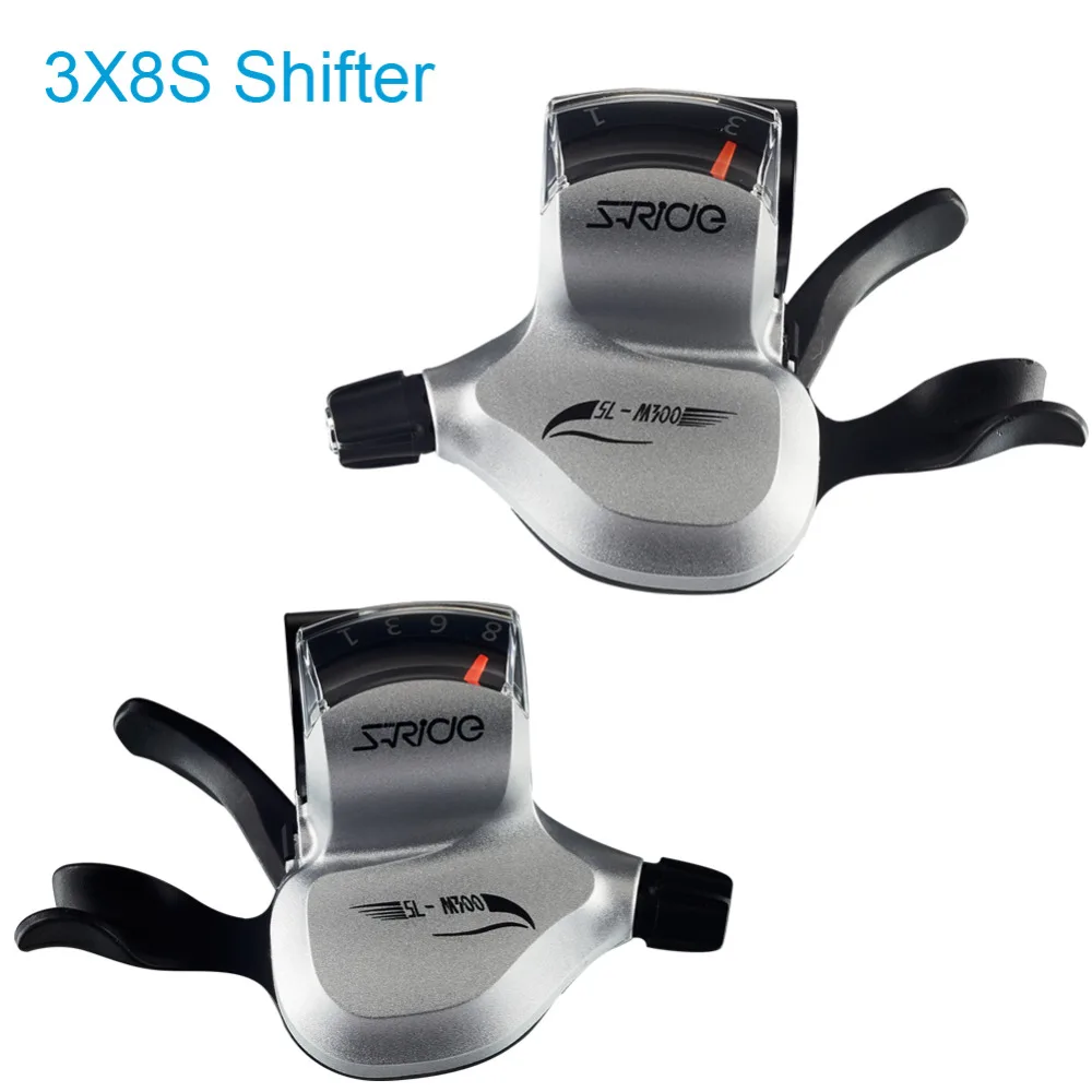 

S-Ride MTB Conjoined DIP 3X8 Shifter 8 Speed Triple MTB Derailleur 24 Speed Shift Mountain Bike Part Compatible for Shimano