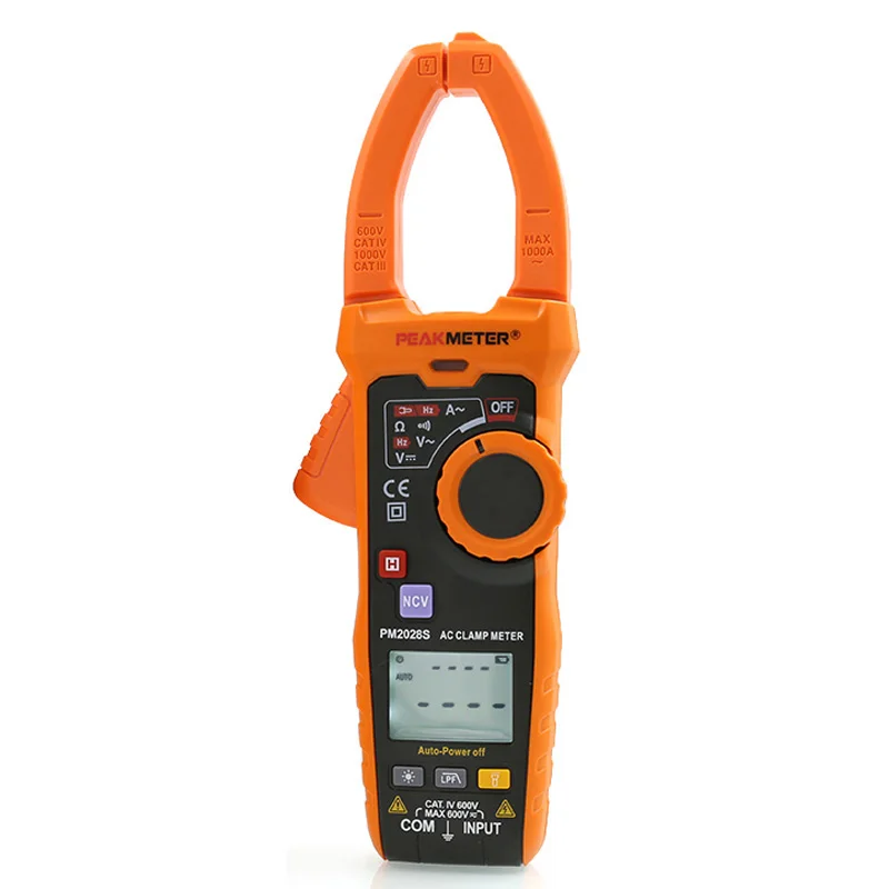 PEAKMETER PM2128 AC/ DC Voltage Current Clamp Meter Handheld Digital Tool Resistance Capacitance