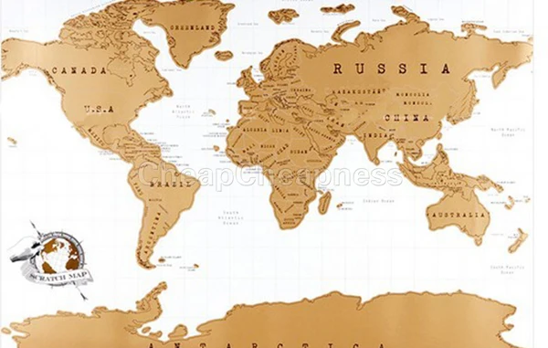 World Map Travel Scratch Off Map Personalized Poster Traveler Vacation Log National Geographic Map Of The World Map size:82*58cm