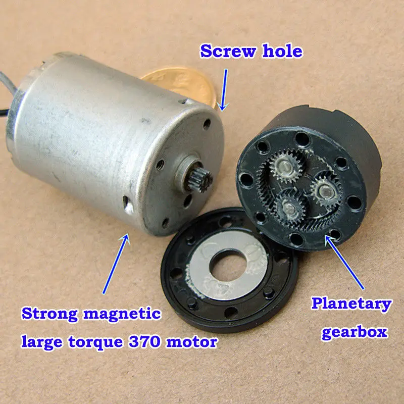 DC 3 V-12 V 6 V 156 RPM микро 370 планетарный Полный металлический мотор-редуктор небольшой электродвигатель D образный вал низкая скорость DIY большой крутящий момент