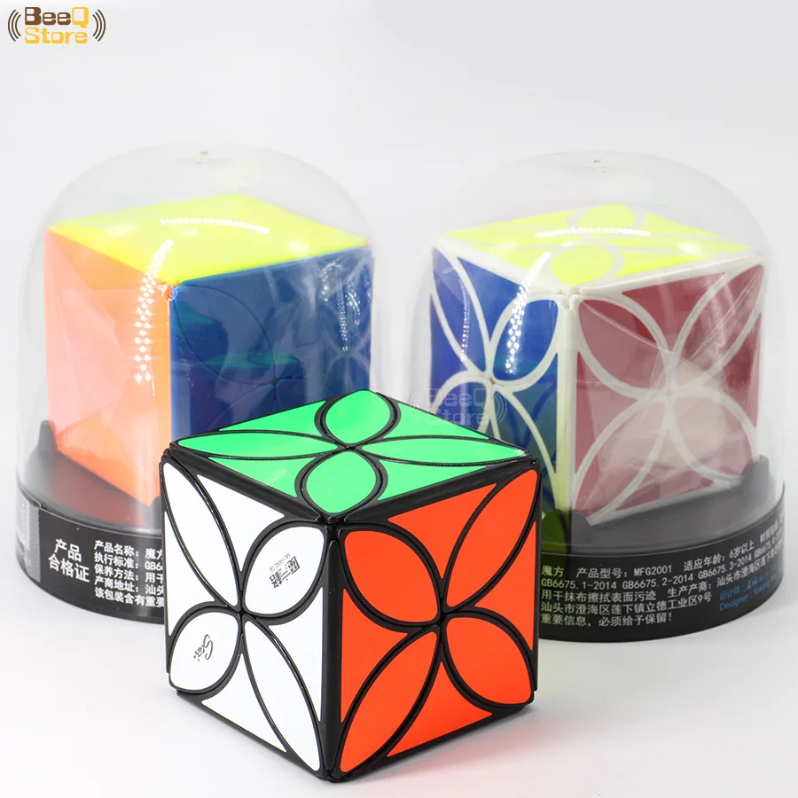 Mofangge четыре листа клевера Cube Magic Cube Puzzle игрушки для конкурса черный Stickerless странно-форма твист Cube