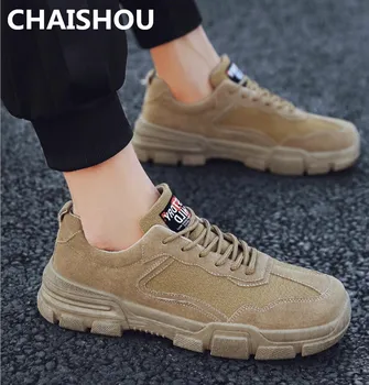 

CHAISHOU 2019 spring New Shoes Men Sneakers Casual Shoes Platform Men Vintage wearable lace-up running shoes zapatos hombr B-209