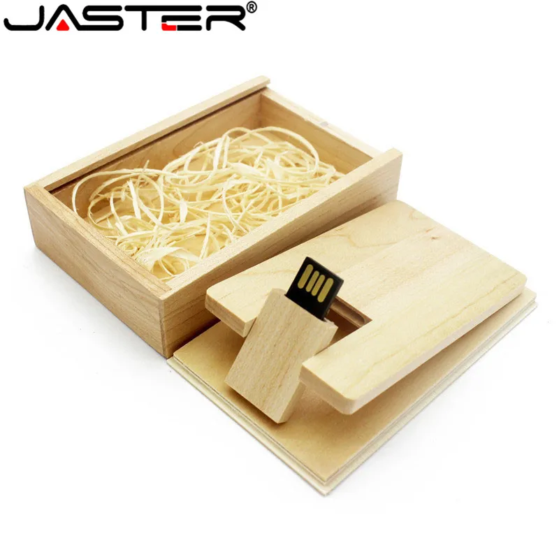 Дешевый JASTER (10 шт. бесплатный логотип) деревянная карточка + упаковочная коробка usb flash drive Флешка pendriver флешки 8 Гб 16 32 64 подарок