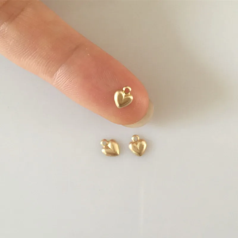 PINJEAS 14k Золотое наполнение кулон в форме сердца Соединительная деталь ручной работы для diy ожерелье браслет ювелирных изделий