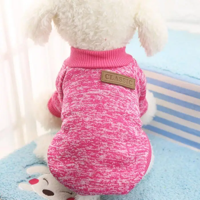 Cute Dog Puppy Clothes Outfit Pet Cat Jacket Coat Winter Warm Soft Sweater For Small Dogs Store