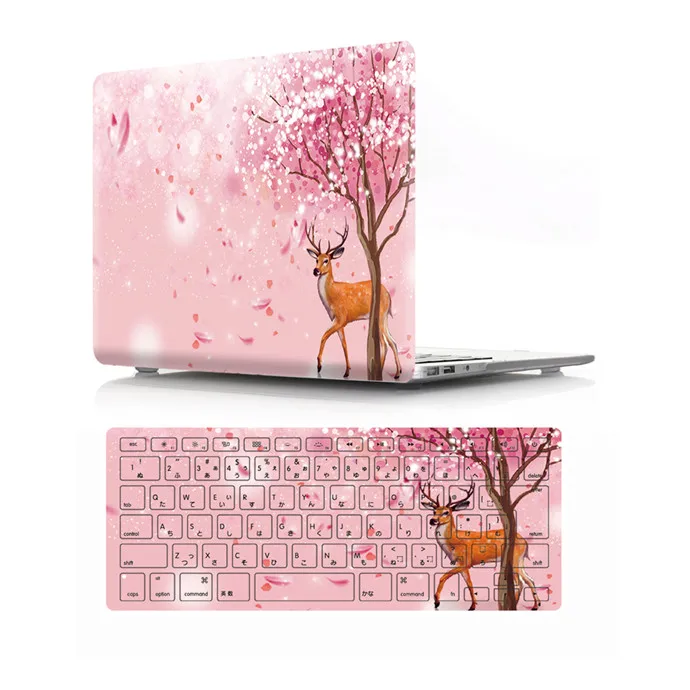 Пластиковый жесткий чехол Cherry Blossom для Macbook Air 11 13 Pro 13 15 retina 12 13 1" для ноутбука Pro 13 15 Touch bar+ чехол для клавиатуры - Цвет: 4