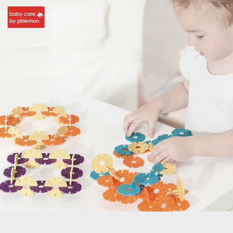 

Baby Snowflake Piece Spell Digital Letters Thickening Inserting Assembled Building Blocks Early Educational Puzzle Toys 400 Pcs