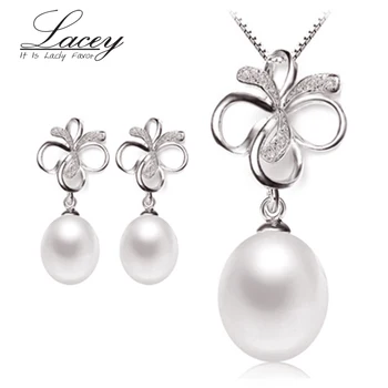

FACEY freshwater pearl jewelry sets women,natural pearl sets jewelry 925 silver fine jewelry women trendy gift white pink