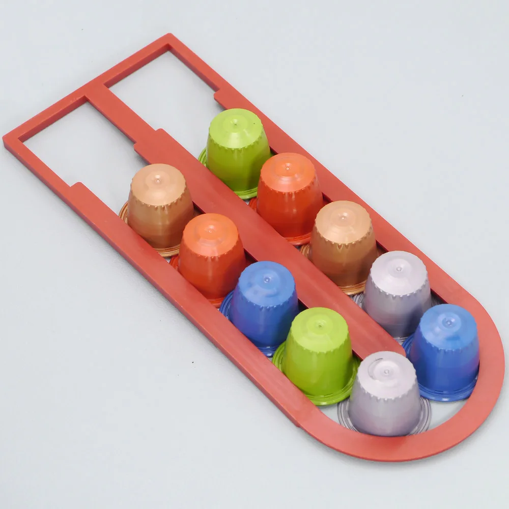 

10PCS Coffee Pod Holder Dispenser Coffee Capsules Cap Dispensing Tower Stand Fit Nespresso Capsule Storage Coffee Filter Holder