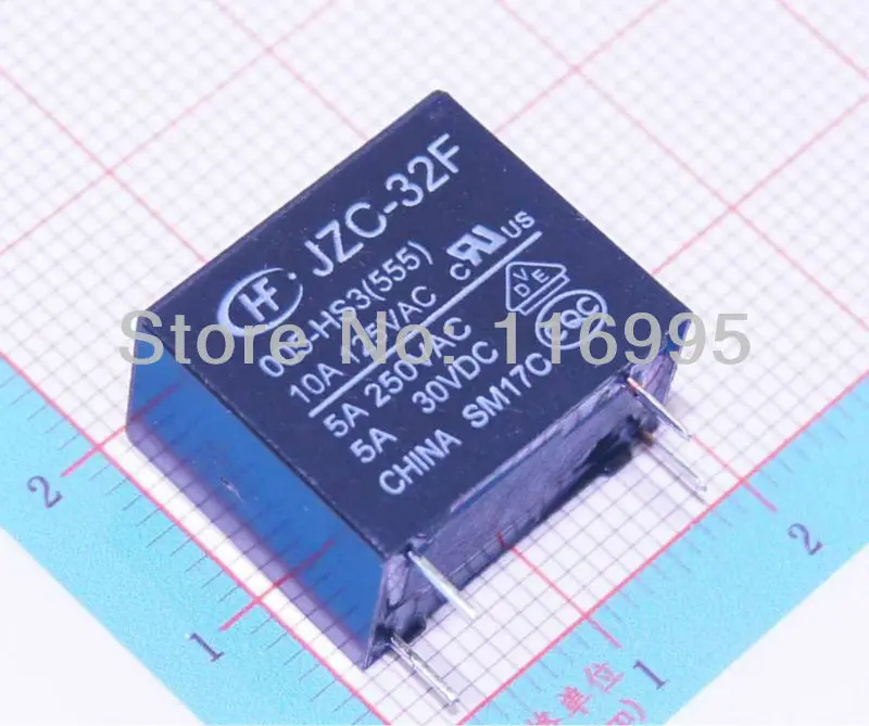 Бесплатная доставка Мощность реле 5VDC PCB Тип 5V DC JZC-32F/005/012/024-HS3 4PIN 30 шт. |