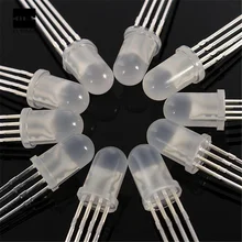Led Licht Beleuchtung dioden Diode 10 stück RGB gemeinsame kathode 5mm RGB FÜHRTE Gemeinsame Kathode 4-Pin Tri -farbe Emittierende Dioden(China)