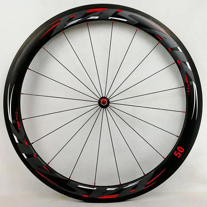 Discount 700C Wheelset Carbon Wheels Road Bike Tubeless Wheel V/C Brake Profile 38-40-50-55mm Depth Clincher Carbon Rim Direct-pull 32