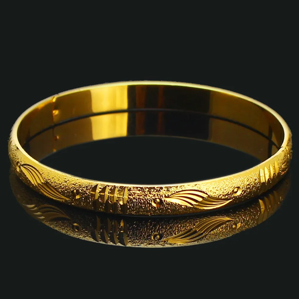 Buy New African Gold Fashion Floral Print Bangle Can