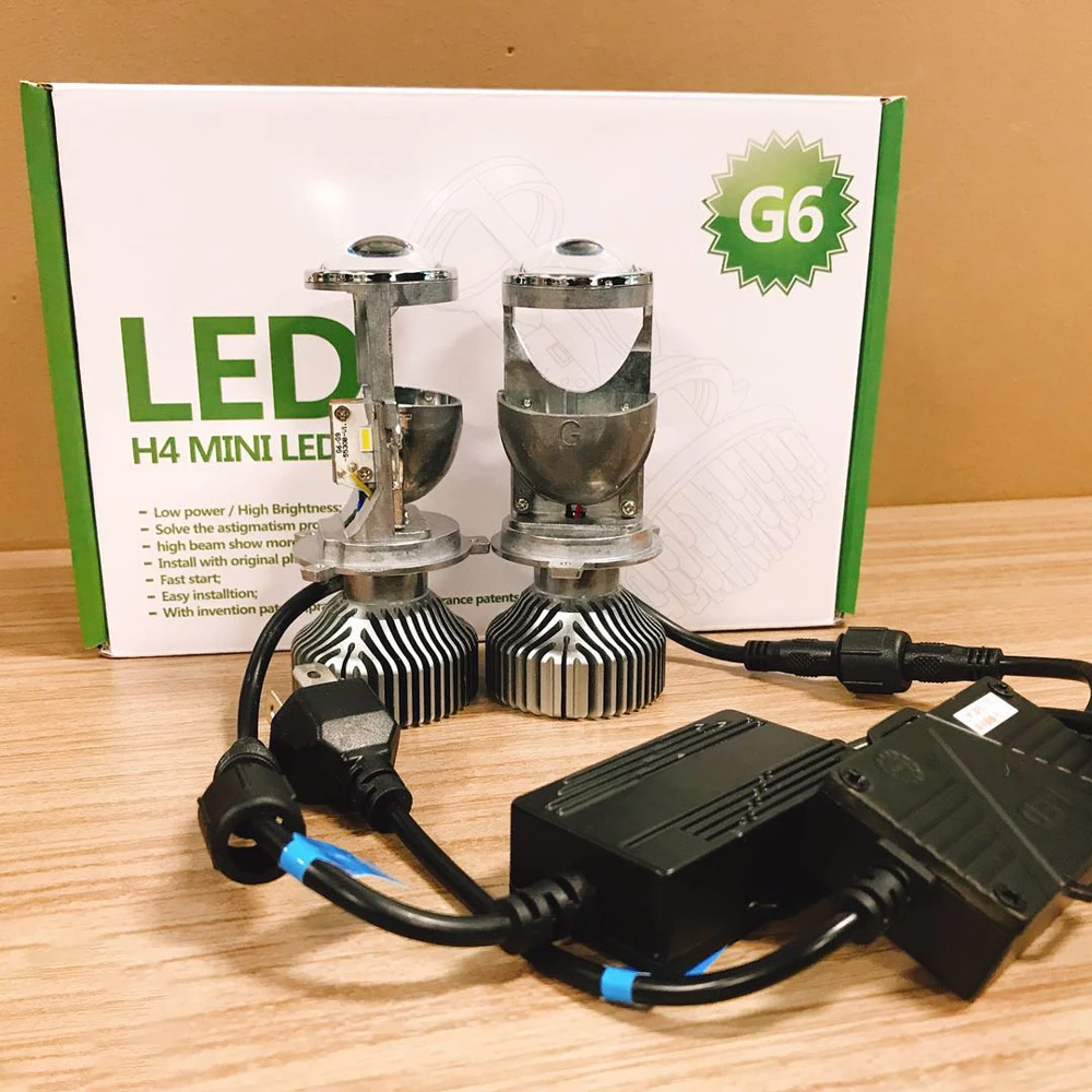 

70W/Pair Lamp H4 LED Mini Projector Lens Automobles LED Bulb LED Conversion Kit Hi/Lo Beam Headlight 12V/24V 5500K White