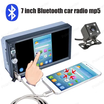 

Mirror For Android Phone 7 Inch Mirror Link Screen Car Radio MP5 Player Bluetooth 2 Din Touch Screen USB With Camera 9 Languages