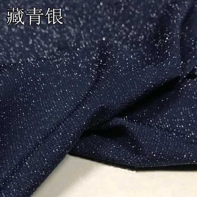 145 см* 50 см блестящая полосатая футболка модная футболка яркая металлизированная ткань Джерси спандекс блестящая ткань