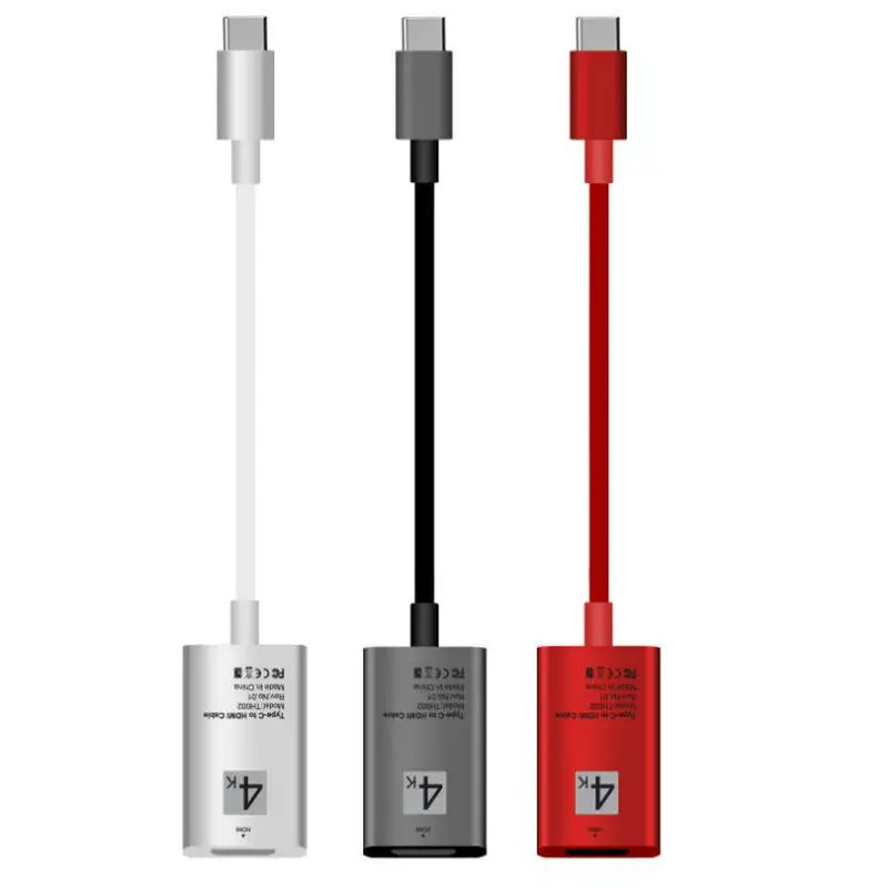 

USB Type-C HDMI Cable 4K Ultra HD TYPE USBC Male to Female For Mac Book pro XPS13 XPS15 MATEBOOK X E USB-C HDMI Aluminum alloy