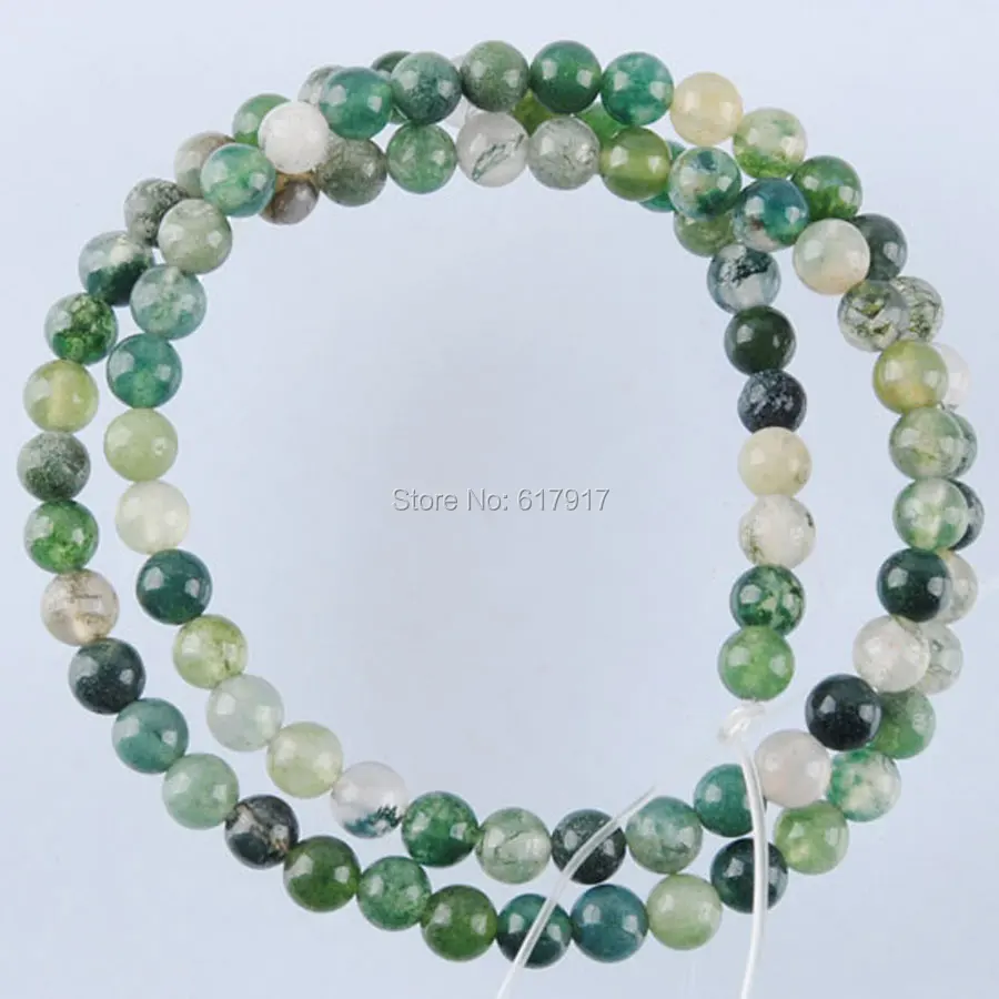 Natural Aquatic Agates 4MM Round Spacer Loose Beads 15.5Inches Strand for Bracelet Necklace Jewelry Making TG3226 | Украшения и