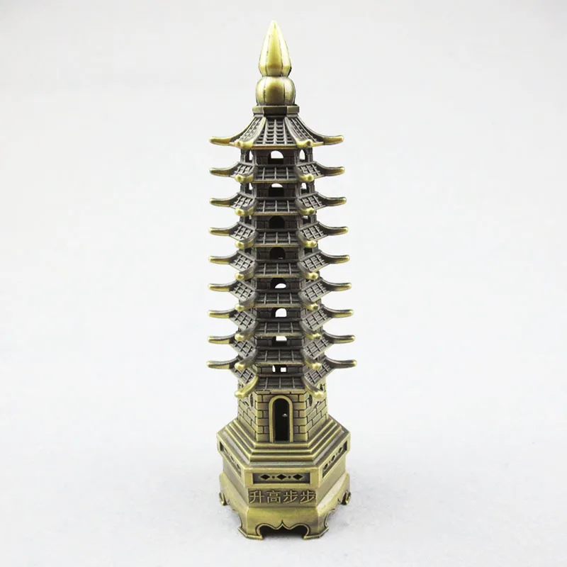 Башня Wenchang 9/9 пол Fengshui украшение металлические поделки для офиса Zhaocai Town