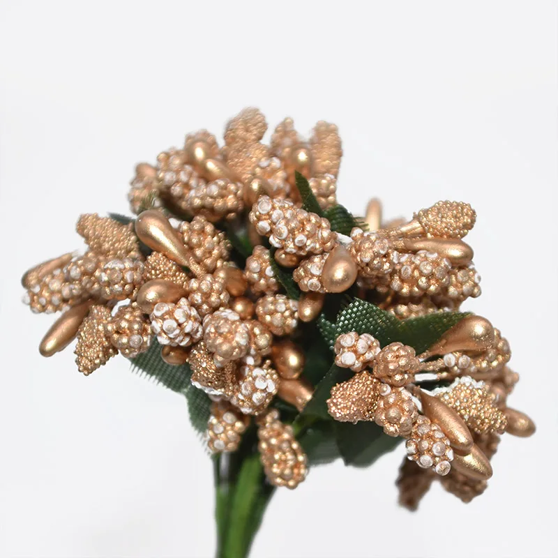 24 шт./лот Pistils Искусственные цветы тутового дерева Stamen бисер цветок Diy Ручная