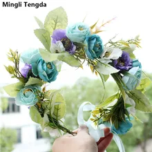 Mingli Tengda свадебные аксессуары свадебные головные уборы для невесты гирлянда для женщин Элегантная Свадебная имитация цветок повязка на голову novia