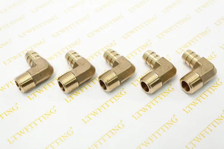 LTWFITTING латунный штуцер с Колено 90 градусов внутренним диаметром 1/2 дюйма x 3/8 NPT