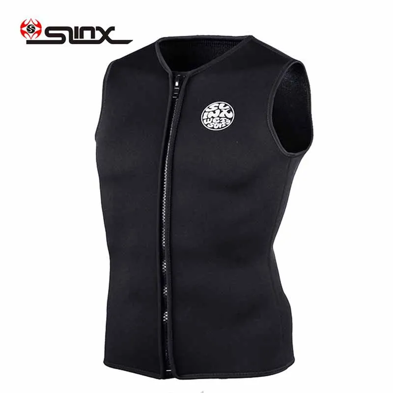 Slinx 3mm neoprene  wetsuit vest mens for kitesurfing suit diving swimsuit swimwear None sleeve plus size S to 3xl