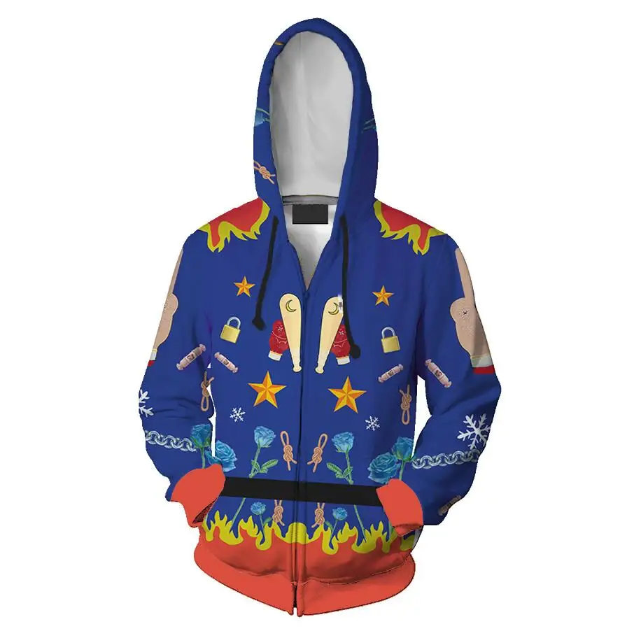 

2020 Movie Birds of Prey Hoodie Cosplay Harley Quinn Margot Elise Robbie Cosplay Sweatshirt Jacket Coat Adult Kids Hooded Top Pr