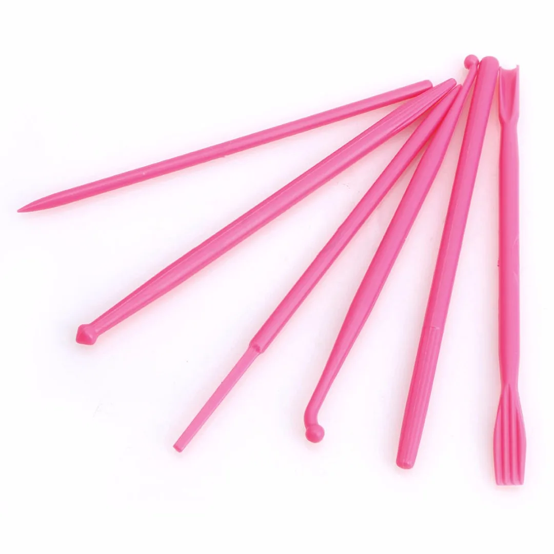 Mayitr 14pcs/set Mini Fondant Decoration Flower Modelling Craft Clays Tool Cake Biscuit Cookie Modelling Pen Mold Tool