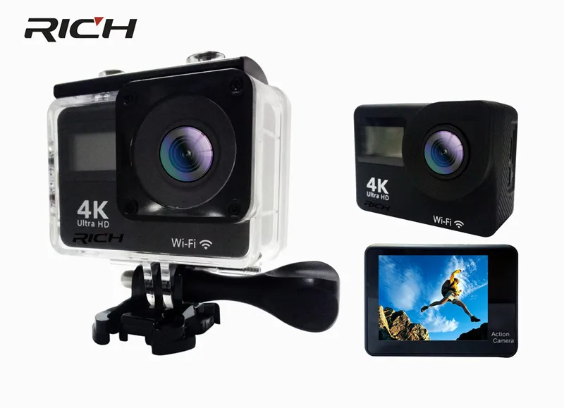 20 шт. F65R Allwinner V3 IMX179 4K Экшн камера 2 0 дюйма с двумя сенсорными экранами Wi Fi 30 м