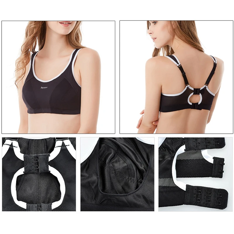 УКОРОЧЕННЫЙ ТОП 2018 High Impact Wire Free Non Padded Full Cup женский спортивный лифчик топ дышащий фитнес бег тренажерный зал спортивный бюстгальтер Йога Топ