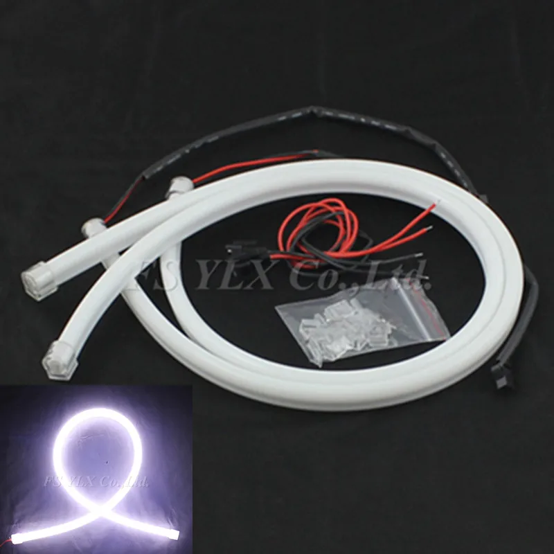 

30CM Flexible Cut IP65 White Yellow Amber Red LED Daytime running light DRL strips LED Headlight angel eyes stripe LED DRL strip