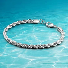 Корейская версия, мужские ювелирные изделия, браслет из стерлингового серебра 925 пробы для мужчин. Изогнутый браслет, браслет 5 мм, приливные люди, классные аксессуары maen