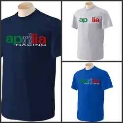 Бесплатная доставка 100% хлопок Aprilia Motor Racing новая футболка гоночный мотоцикл Гонщик Футболка Топы