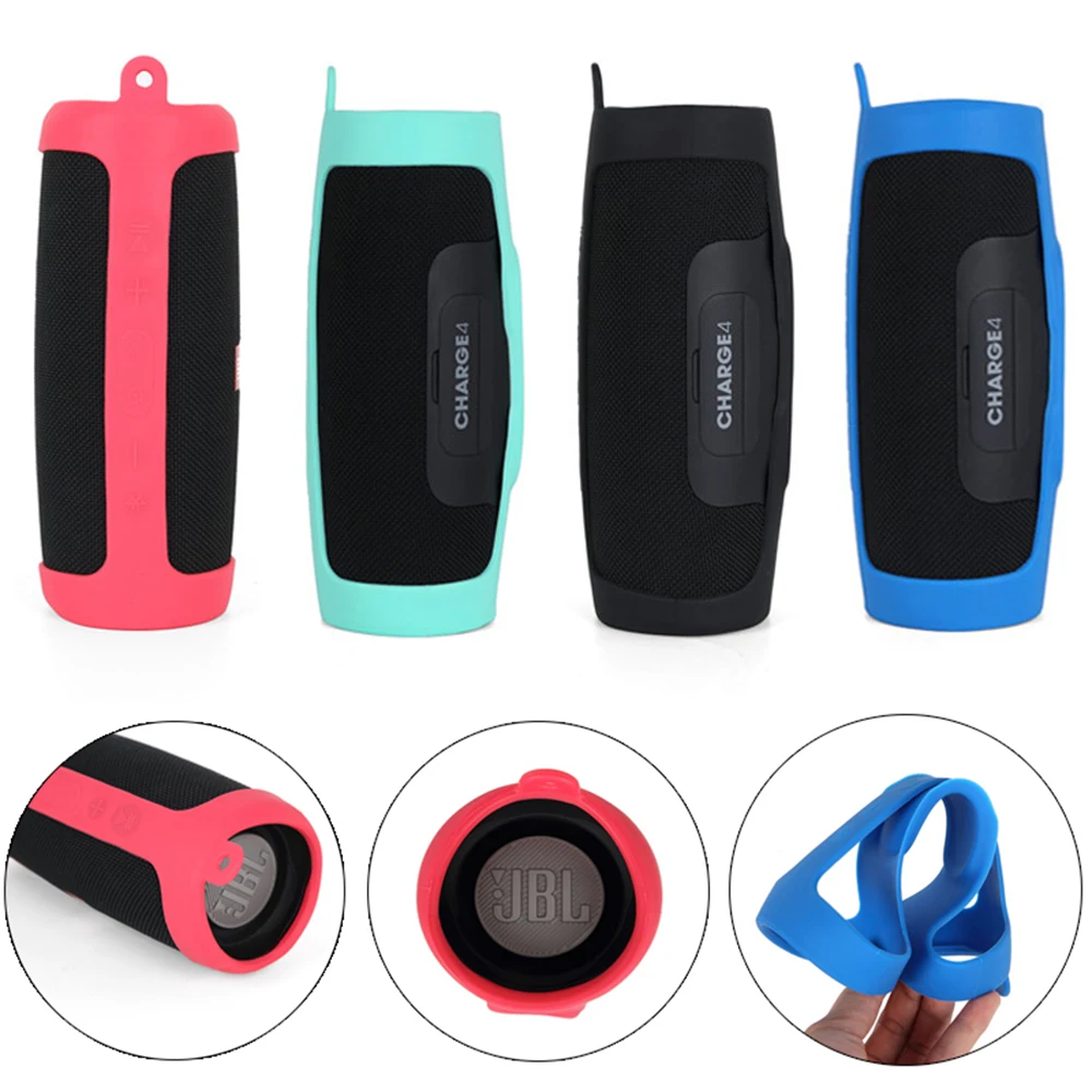 

Newest Travel Silicone Protection Case for JBL Charge 4 Chareg4 Portable Waterproof Wireless Bluetooth Speaker-4 stylish Color