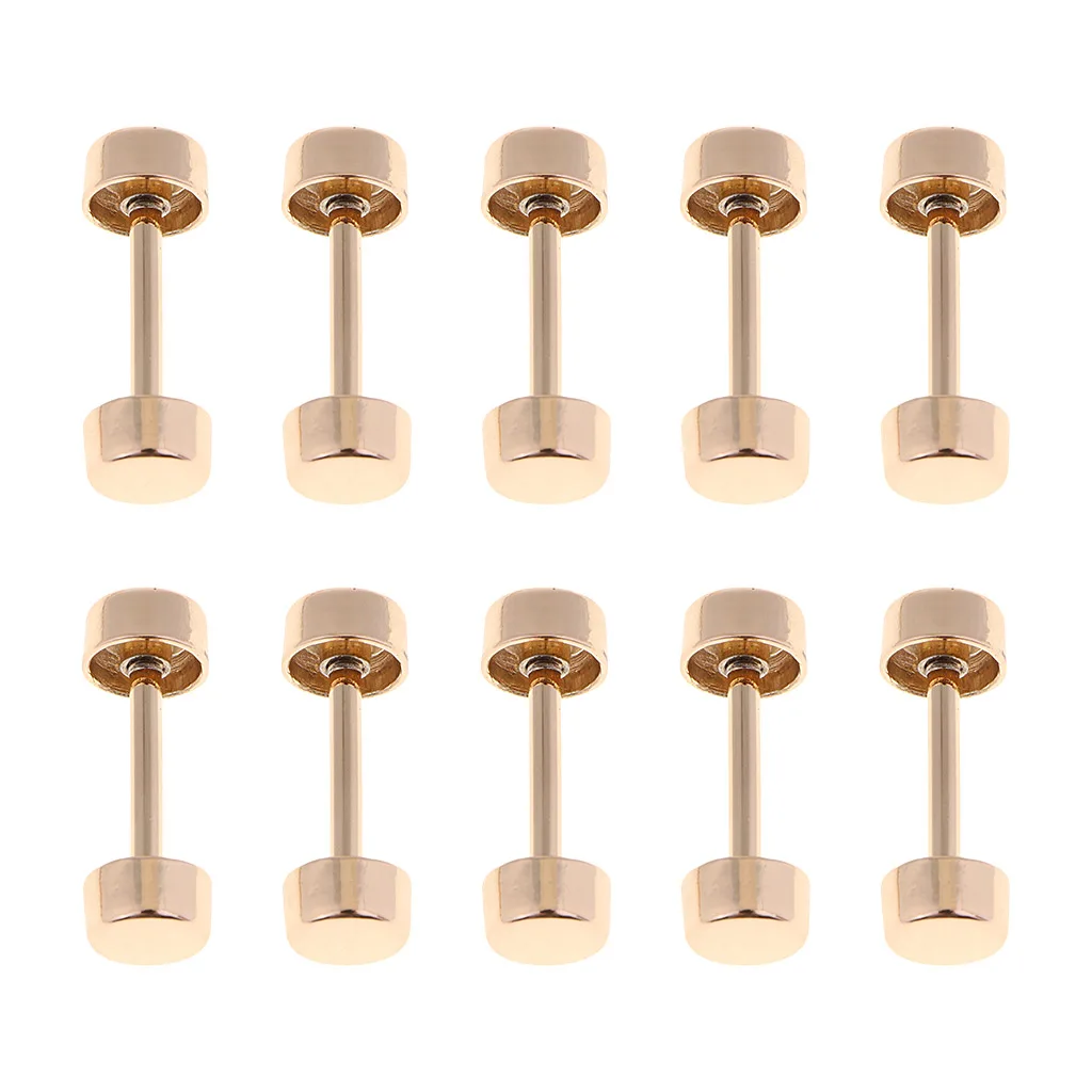 10Pcs Iron Rivets Screw Leather Craft Belt Luggage Hardware Accessories
