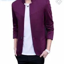 Весенний чистый цвет корейский модный воротник мужской костюм платье куртка красное вино джентльмен мужской костюм