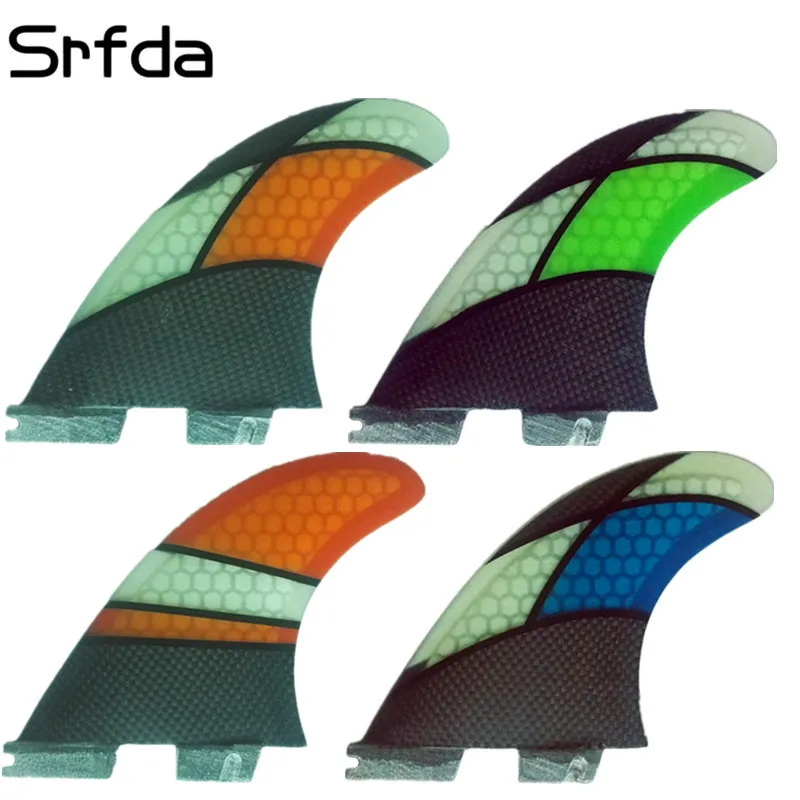 SRFDA NEW High quality surf fin FCS II G5 G7 fins with fiberglass honey