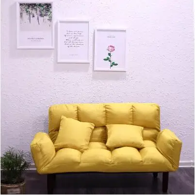 Новейший современный складной ленивый диван для гостиной, стул для спальни, тканевый художественный съемный регулируемый диван с спинкой для двойных человек - Цвет: A1