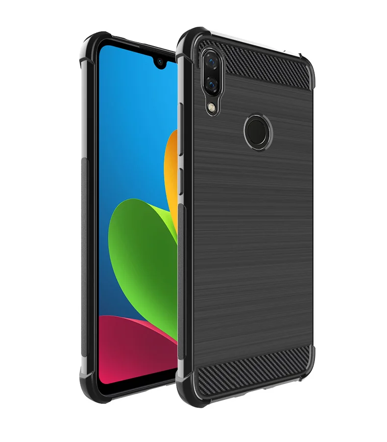 

IMAK Vega Carbon Fiber Case for Redmi Note 7 New Airbag Case Shockproof Soft Silicone Full Protection Cover