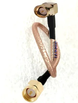 

20pc RG316 SMA male Plug to SMA right angle male connector Cable 10cm 5cm