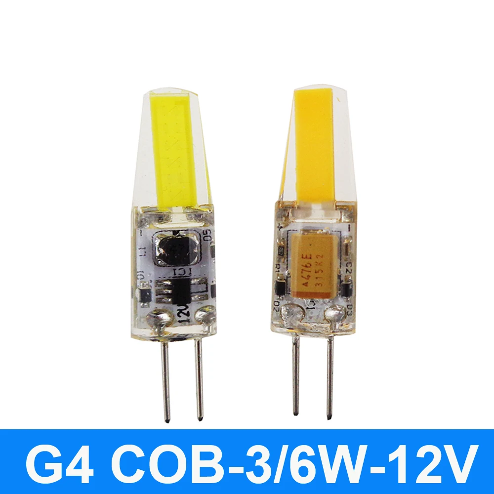 G4 Светодиодная лампа COB 3 Вт/6 Вт DC/AC 12 В LED свет 360 Угол луча люстра лампы заменить