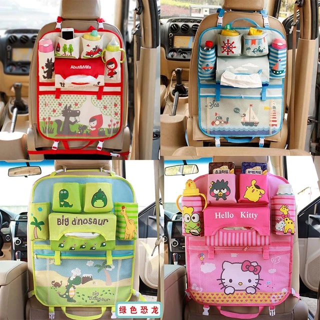 Cute Cartoon car organizer kids Bear&cat Car Seat Back Bag Storage Hanging  Car Organizador Bags Pocket Car styling for Kids - AliExpress