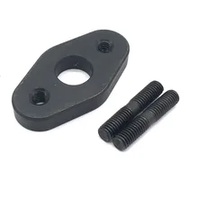 

Mild Steel O2 Oxygen Sensor Flange With M8x1.25 Studs 2 Bungs 3/8 Thick Flange For Toyota