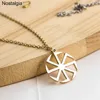 Nostalgia Slavic Kolovrat Pendant Wheel Amulet Pagan Wicca Jewelry Necklace Russian Talisman 6