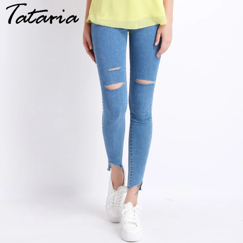 womens ripped denim jeans