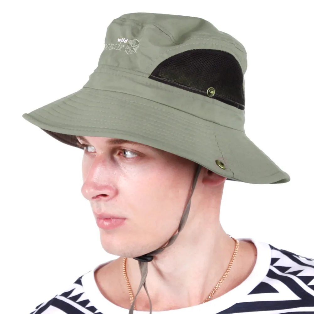 Versatile Green Safari Hat, Sun Protection, Chin Strap, Fishing Hat, Camping Hat , Summer Cap, Travel Hat, Hiking Cap, Best Birthday Gift