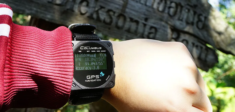 Columbus V-1000 wearable GPS Data logger 66 channels outdoor GPS sprots watch MTK3339 chipset GPS/ Pressure/ Temperature sensor