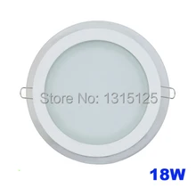 Современный дизайн со стеклом 18 Вт светодиодный потолочный встраиваемый светильник/круглый панельный светильник для кухни 200 мм 1 шт./лот