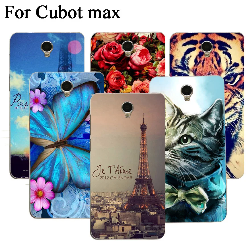 

Cartoon flower owl cat and Eiffel Tower printing design SOFT TPU Case For Cubot MAX 6.0 phone protect cover For Cubot MAX